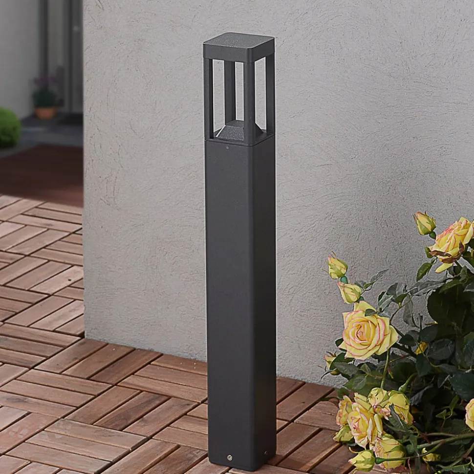 Lucande LED tuinpadverlichting Bernd, 60 cm, antraciet, aluminium