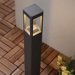Lucande LED tuinpadverlichting Bernd, 60 cm, antraciet, aluminium