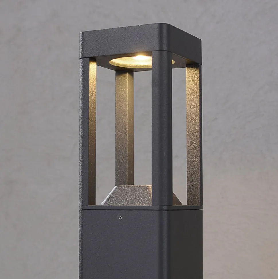 Lucande LED tuinpadverlichting Bernd, 60 cm, antraciet, aluminium