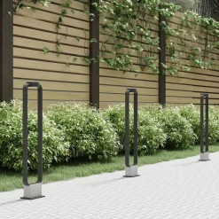 Lucande LED tuinpadverlichting Belna, 100cm, antraciet, beton, IP65