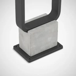 Lucande LED tuinpadverlichting Belna, 100cm, antraciet, beton, IP65