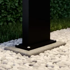 Lucande LED tuinpadverlichting Silvan, 65 cm, sensor, antraciet