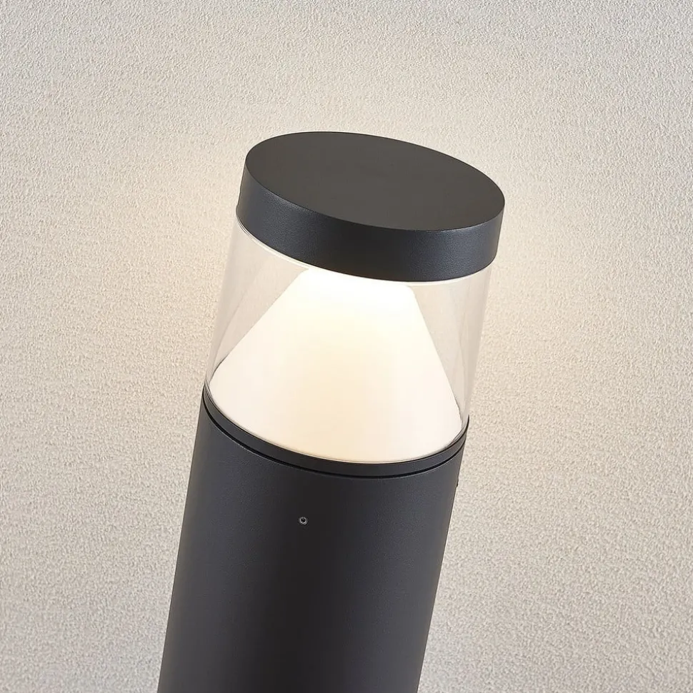 Lucande LED tuinpadverlichting Darja, antraciet, metaal, 100cm, IP54