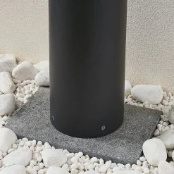 Lucande LED tuinpadverlichting Darja, antraciet, metaal, 100cm, IP54