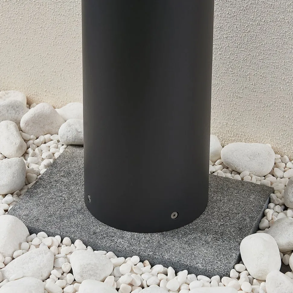Lucande LED tuinpadverlichting Darja, antraciet, metaal, 100cm, IP54
