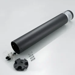 Lucande LED tuinpadverlichting Darja, antraciet, metaal, 100cm, IP54