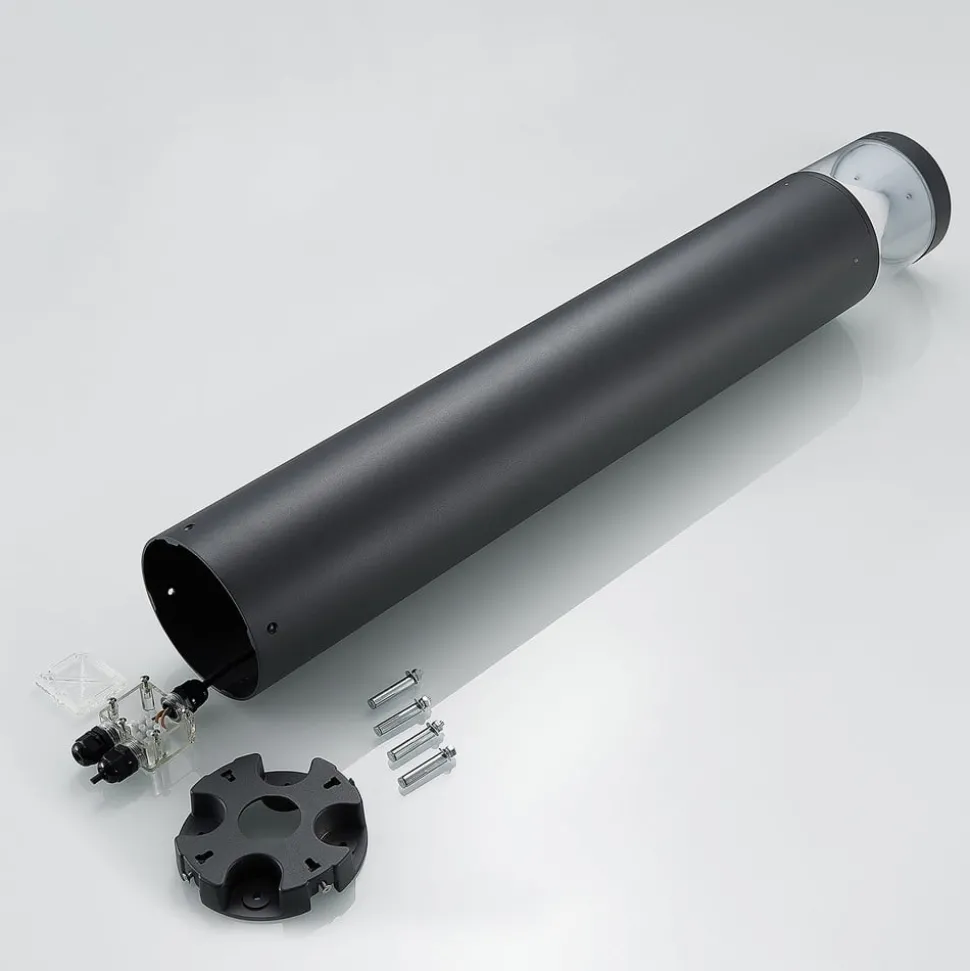 Lucande LED tuinpadverlichting Darja, antraciet, metaal, 100cm, IP54