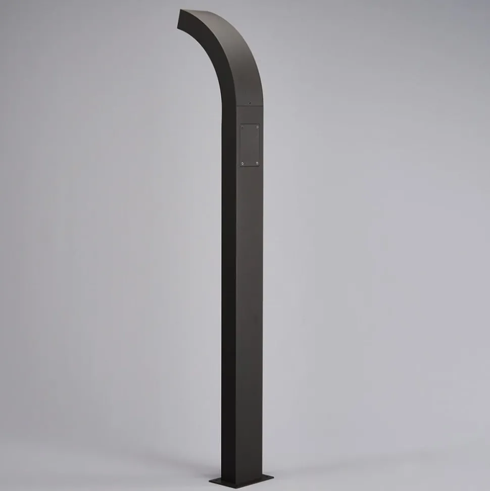 Lucande LED tuinpadverlichting Lennik, sensor, 100 cm, antraciet