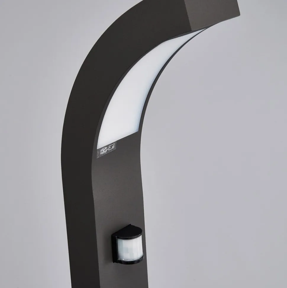 Lucande LED tuinpadverlichting Lennik, sensor, 100 cm, antraciet