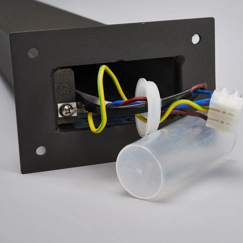 Lucande LED tuinpadverlichting Lennik, sensor, 100 cm, antraciet