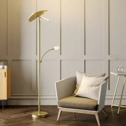 Lucande LED uplighter Anniki, messing