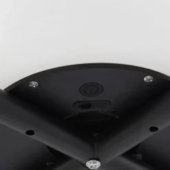 Lucande LED vloerlamp Adebi, zwart, bamboe, Ø32,5cm