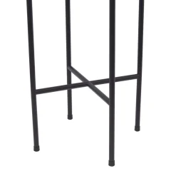 Lucande LED vloerlamp Adebi, zwart, bamboe, Ø32,5cm