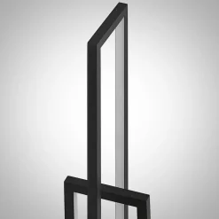 Lucande LED vloerlamp Hylda, 123 cm, zwart, aluminium