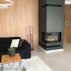 Lucande LED vloerlamp Hylda, 123 cm, zwart, aluminium