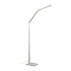 Lucande LED vloerlamp Nicano, grijs, metaal, CCT, 125cm