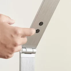 Lucande LED vloerlamp Nicano, grijs, metaal, CCT, 125cm