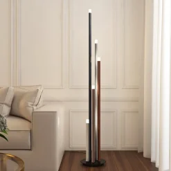 Lucande LED vloerlamp Stoika, 150 cm, 5-lamps, metaal