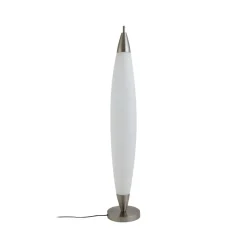 Lucande LED vloerlamp Tarell, wit/nikkel, 146 cm, dimbaar