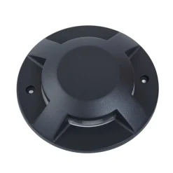 Lucande LED vloerspot Jeffrey, zwart, 4-lamps, Ø 20 cm