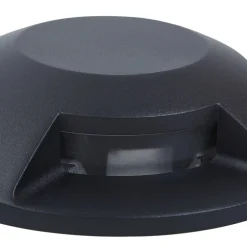 Lucande LED vloerspot Jeffrey, zwart, 4-lamps, Ø 20 cm