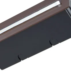 Lucande LED wand inbouwlamp Loya, 23 x 8 cm, roest, IP54