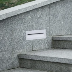 Lucande LED wand inbouwlamp Loya, 23 x 8 cm, wit, IP54