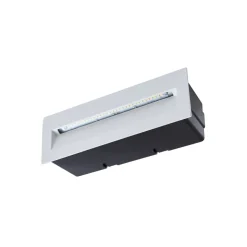 Lucande LED wand inbouwlamp Loya, 23 x 8 cm, wit, IP54