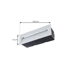 Lucande LED wand inbouwlamp Loya, 23 x 8 cm, wit, IP54
