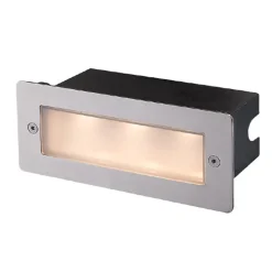 Lucande LED wand inbouwlamp Holly, 17 cm, roestvrij staal