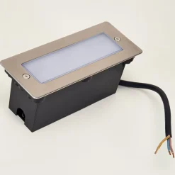 Lucande LED wand inbouwlamp Holly, 17 cm, roestvrij staal