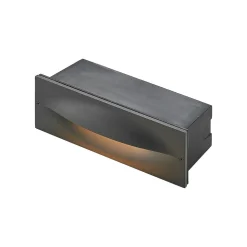 Lucande LED wand inbouwlamp Zandro, 25 cm, antraciet, IP65