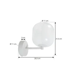 Lucande LED wandlamp Avelina, wit