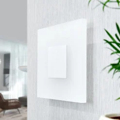 Lucande LED wandlamp Berlind, 26 cm, wit, glas, metaal