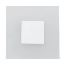 Lucande LED wandlamp Berlind, 26 cm, wit, glas, metaal