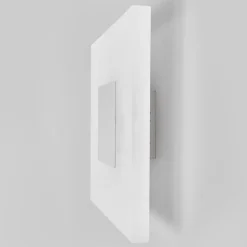 Lucande LED wandlamp Berlind, 26 cm, wit, glas, metaal