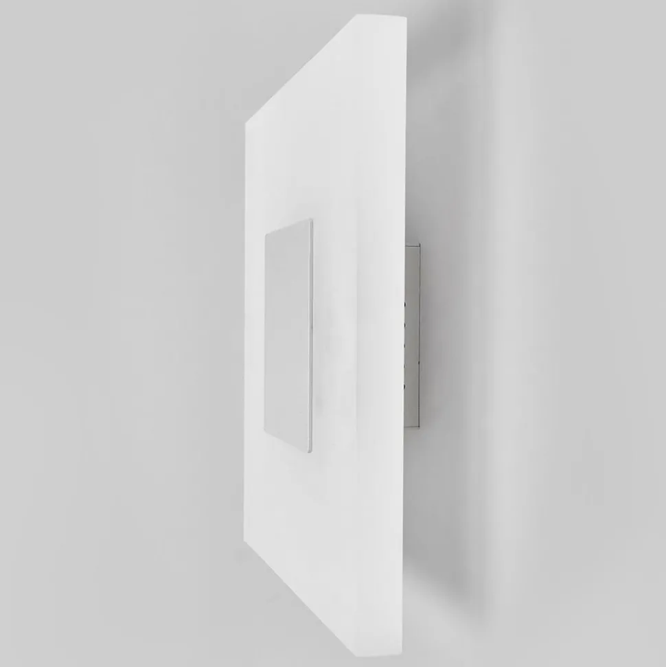 Lucande LED wandlamp Berlind, 26 cm, wit, glas, metaal