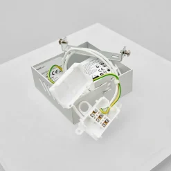 Lucande LED wandlamp Berlind, 26 cm, wit, glas, metaal