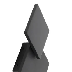 Lucande LED wandlamp Elrik, zwart, 27 cm hoog, metaal