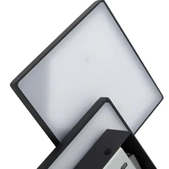 Lucande LED wandlamp Elrik, zwart, 27 cm hoog, metaal