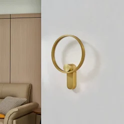 Lucande LED wandlamp Jekta, indirect, messing, dimbaar