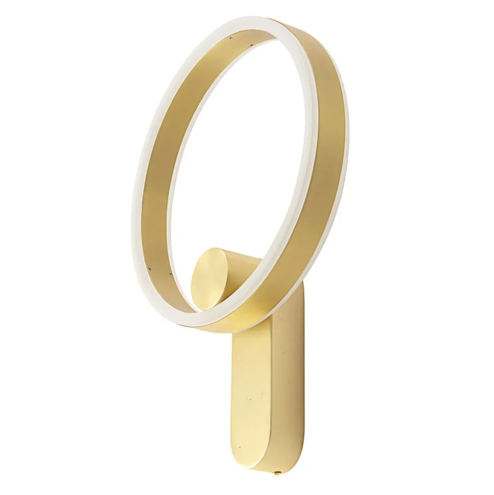 Lucande LED wandlamp Jekta, indirect, messing, dimbaar