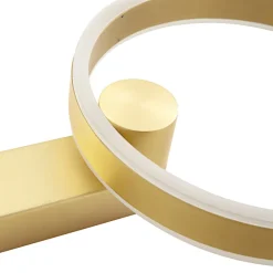 Lucande LED wandlamp Jekta, indirect, messing, dimbaar