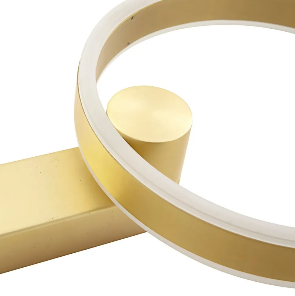 Lucande LED wandlamp Jekta, indirect, messing, dimbaar