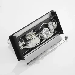 Lucande LED wandlamp Kimo, 32 cm, zwart, aluminium, USB