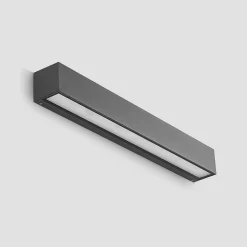 Lucande LED wandlamp Lengo, 50cm, antraciet, down, 3.000K