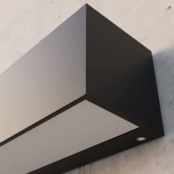 Lucande LED wandlamp Lengo, 50cm antraciet, up/down 3000K