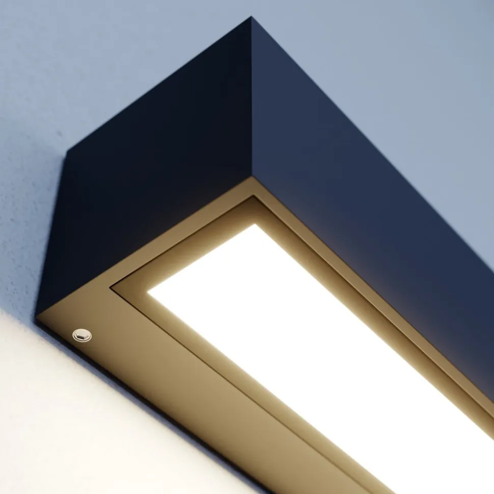 Lucande LED wandlamp Lengo, 25 cm, antraciet, down, 3000K