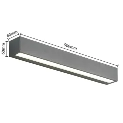 Lucande LED wandlamp Lengo, 50 cm, antraciet, down, CCT