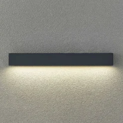 Lucande LED wandlamp Lengo, 50 cm, antraciet, down, CCT